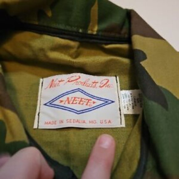 NWT Vintage Neet Camouflage Hunting Vest Men’s Camo Zip Made In USA Medium New - Picture 11 of 12
